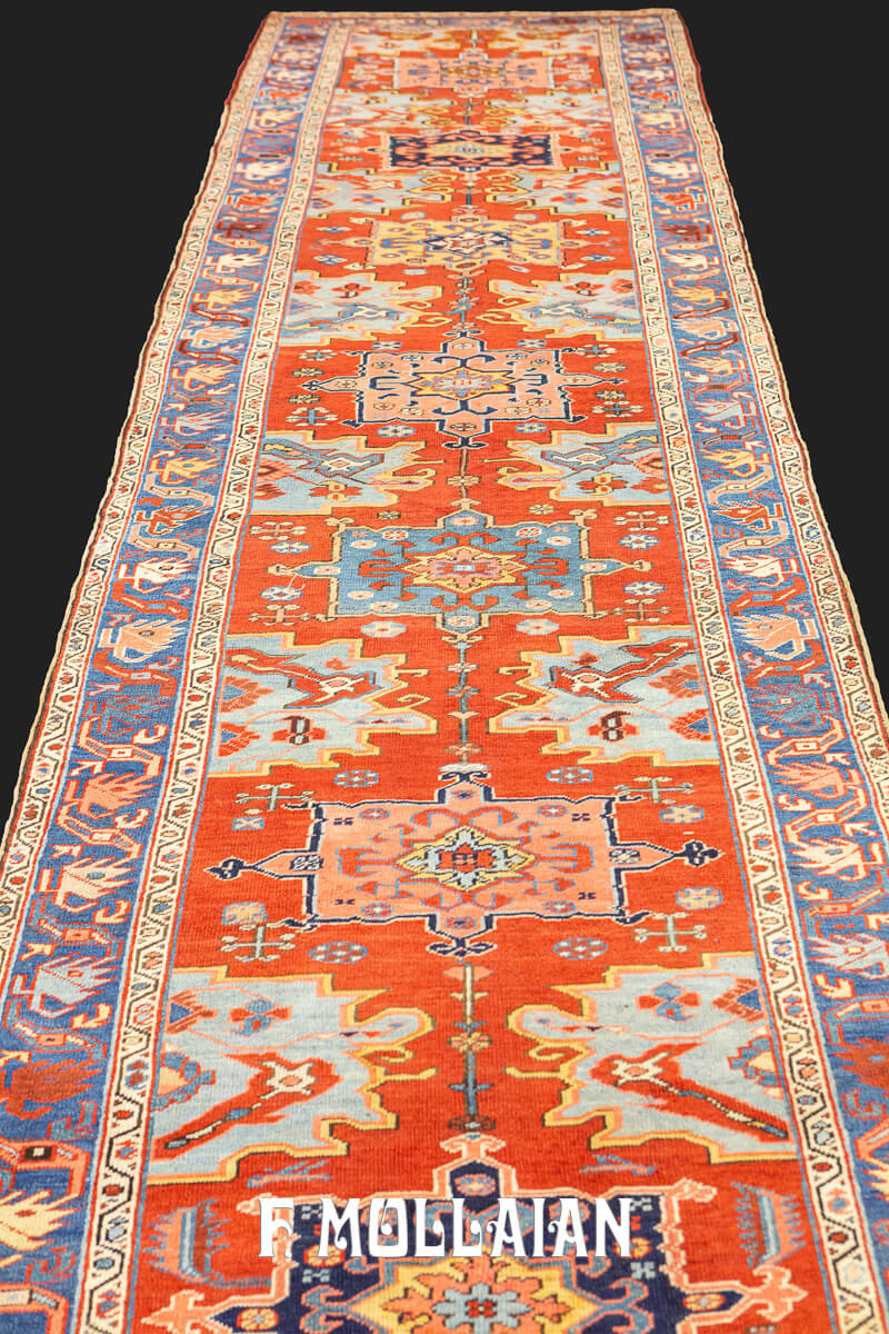 Antique Heriz Serapi Rug Red Color n°:102605